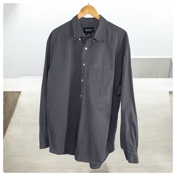 Eddie Bauer Other - Eddie Bauer Cotton Gray Button Down Shirt XL